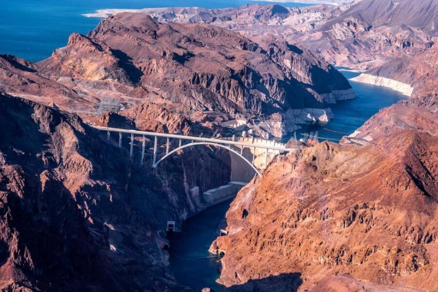 Grand Canyon Helicopter Flight & Hoover Dam River Float Raft - Helicopter over Hoover Dam, Bypass Bridge, and Black Canyon