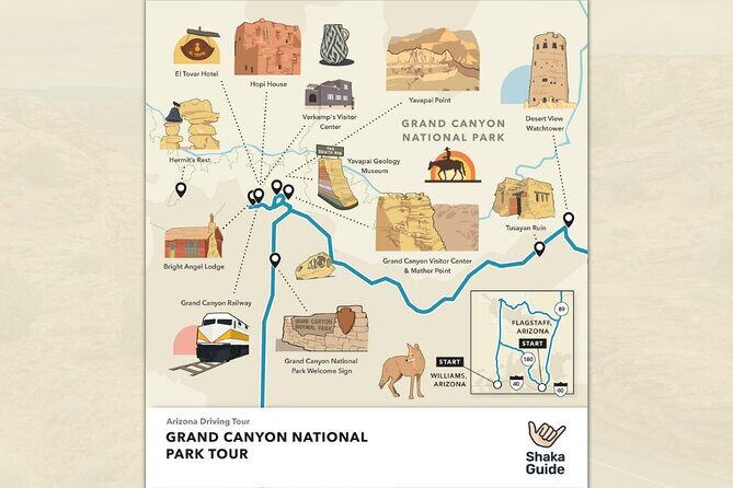 Grand Canyon South Rim Full-Day Self-Guided Tour - Trains, Photography, and Mary Colter’s Lookout Studio